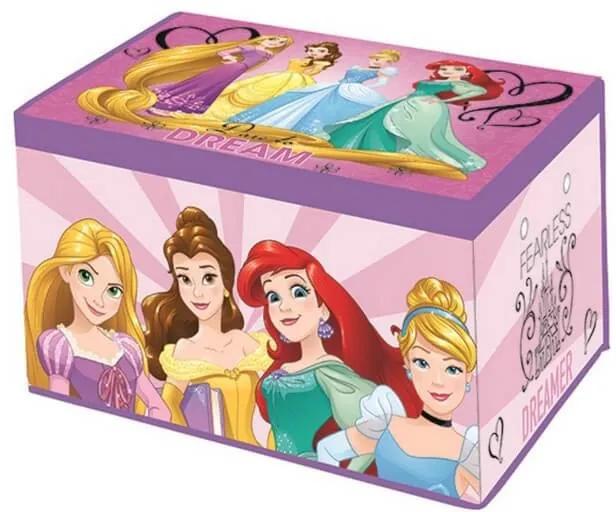Disney Hercegnők játéktároló doboz tetővel lila