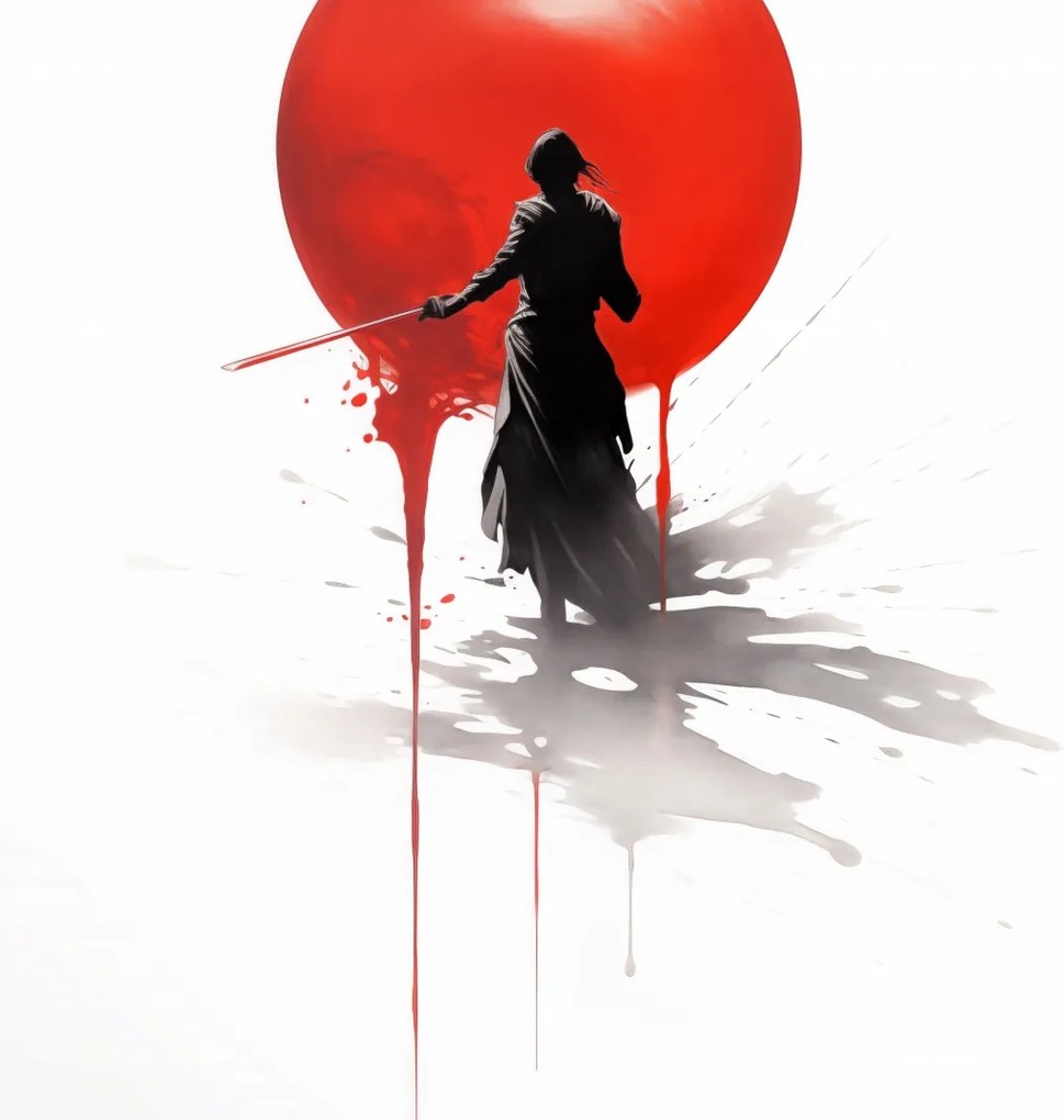 Poszter 30x30cm Magányos szamuráj