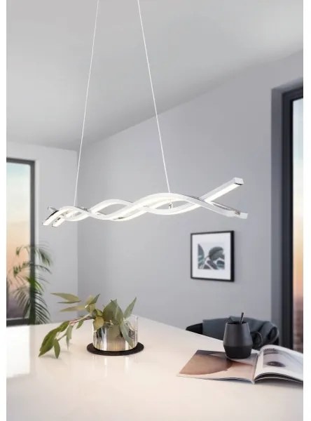 Eglo 96102 - LED függeszték LASANA 2 LED/35W/230V 3000K fényes króm