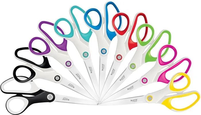 Olló, irodai, 20,5 cm, LEITZ Wow Titán, piros (E53192026)