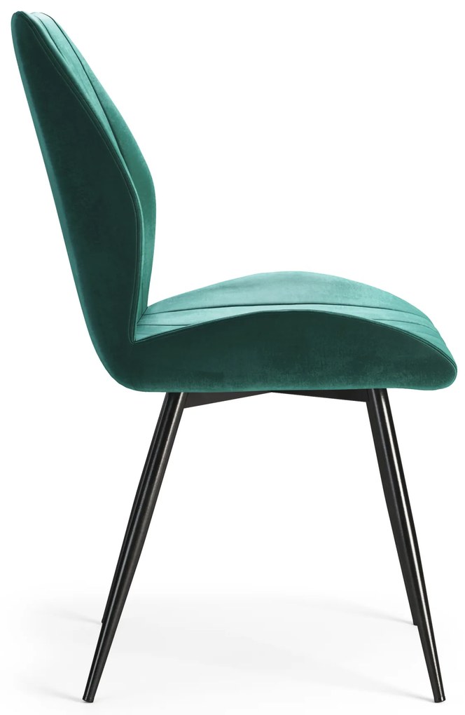 MAZZONI EXPORT ARNO Zöld (Bluvel 78 szövet) - MODERN KÁRPITOZOTT ÉTKEZŐSZÉK NAPPALIBA/ÉTKEZŐBE VELVET FOGANTYÚVAL