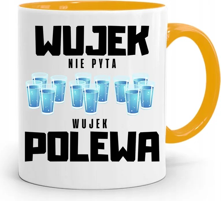 Sárga Bögre Ajándék Bácsinak Bácsi Nem Kérdezi A fényképes nyomatot