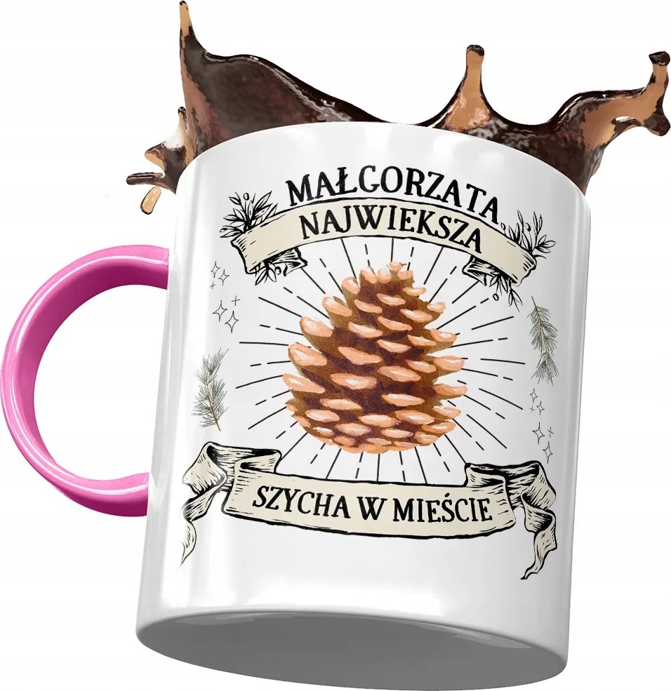 Rózsaszín Bögre Margit Barátnőknek Ajándék Nyomtatott Fotóval