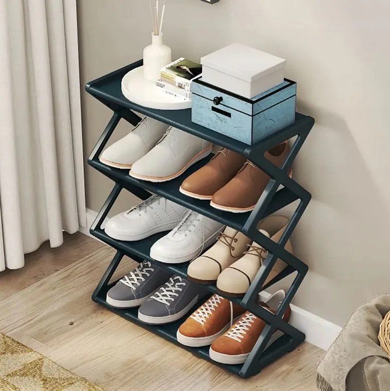 Cipősszekrény Polcos Könyvespolc Állvány 4 szint, cipőrendező