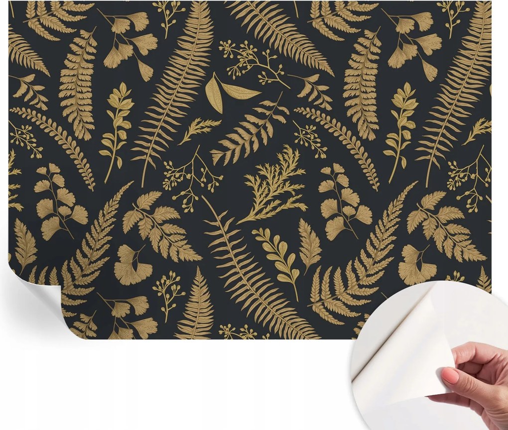 Öntapadós tapéta Divatos 3D fali ragasztóval Botanikus levelek 208x146 cm