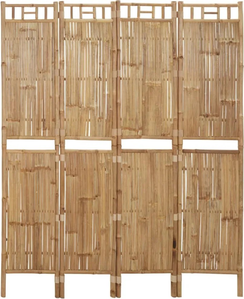 vidaXL 4 paneles bambusz térelválasztó 160 x 180 cm