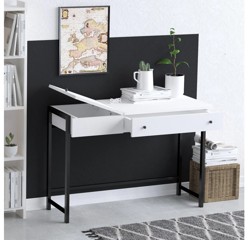 PC asztal Aliex 7 (fehér + fekete). Akció -20%. 1089148