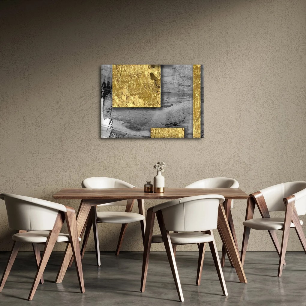 Kép - Arany négyzetek N⁰2 (70x50 cm)