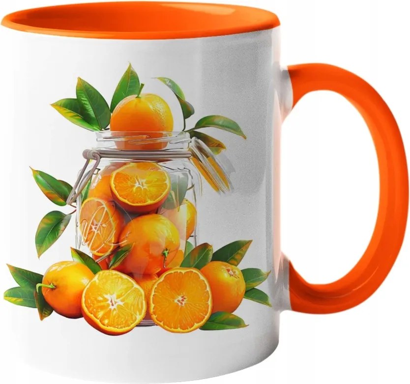 Látványos Bögre Zamatos Szicíliai Narancs Citrus Kerámia 330ml.