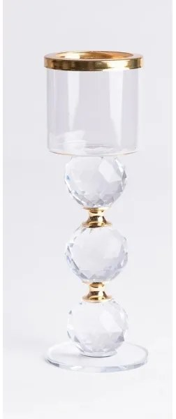 3 darabos aranyszínű gyertyatartó szett