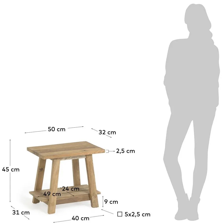 Safara teakfa lábtartó - Kave Home
