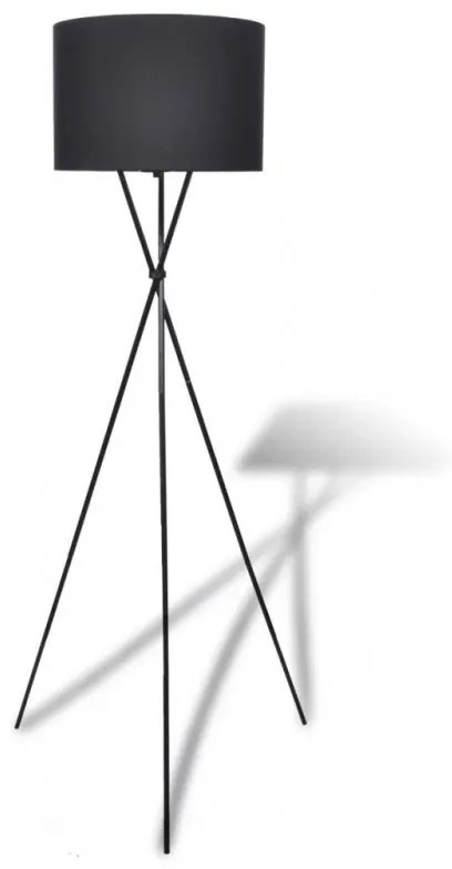 Fekete állólámpa magas állvánnyal