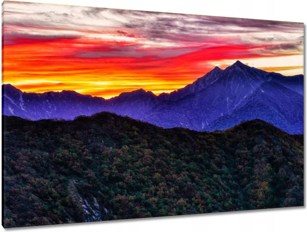 Festmények 120x80 Hegyi táj nyugattal