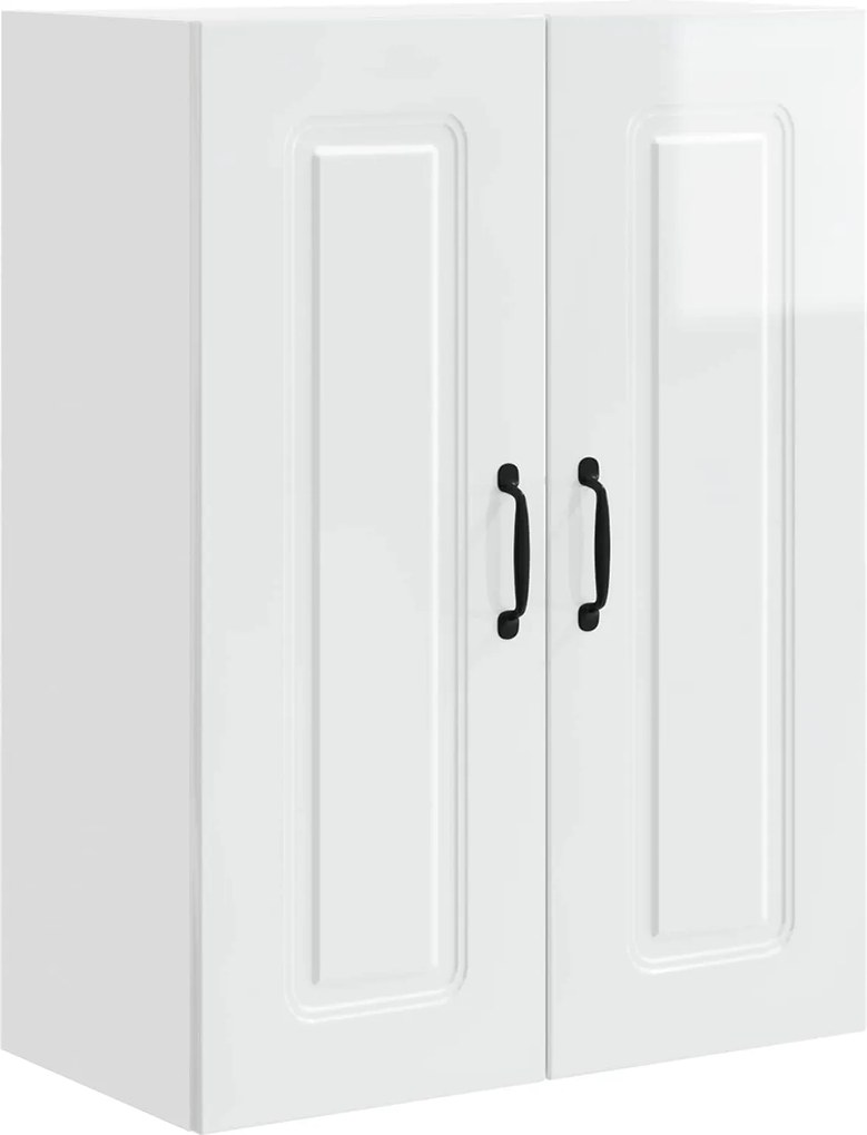 vidaXL Konyhaszekrény Kalmar Magas Fényű Fehér 60 x 31 x 80 cm Faanyag