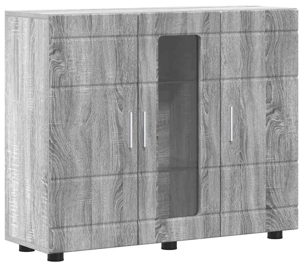 Széf polcokkal ajtóval Szürke sonoma 55.5 x 29 x 100 cm Faanyag