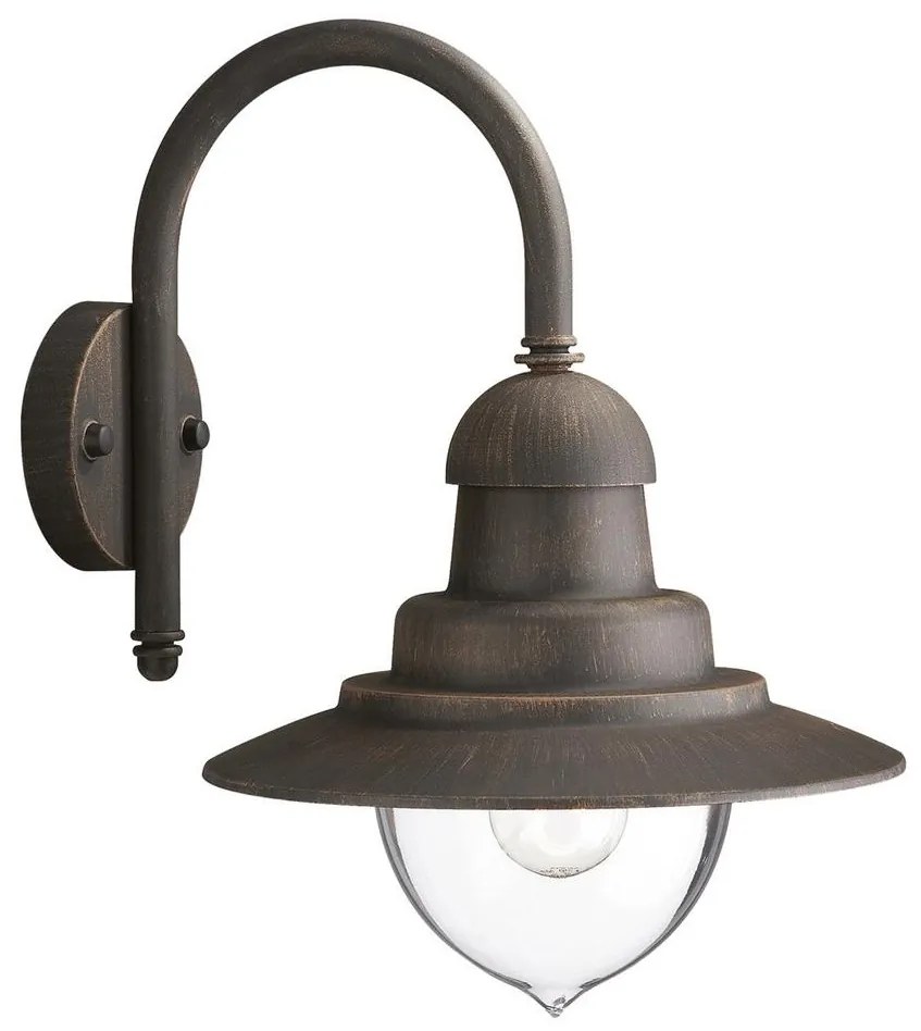 Philips Philips 01652/06/PN - Kültéri fali lámpa RAINDROP 1xE27/53W/230V IP44 P2949