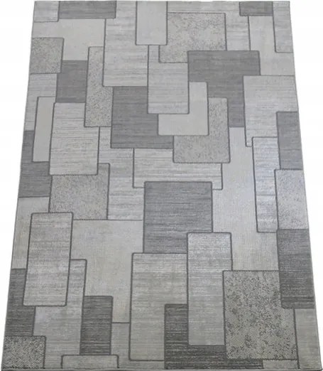 Szőnyeg 200x290 Modern Nappaliba Szürke Kétszintes