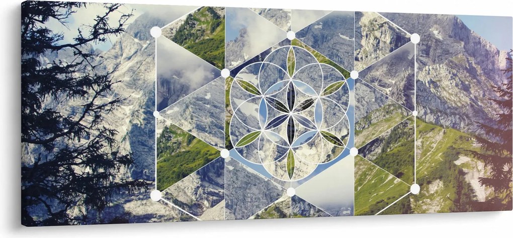 Kép - Geometriai ábra (120x50 cm)