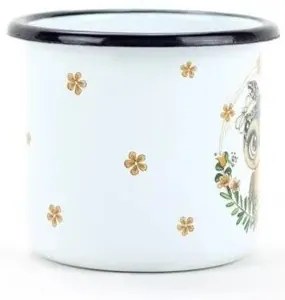 Belis Smaltált bögre Bagoly koszorú, 7 cm, 0,25 l