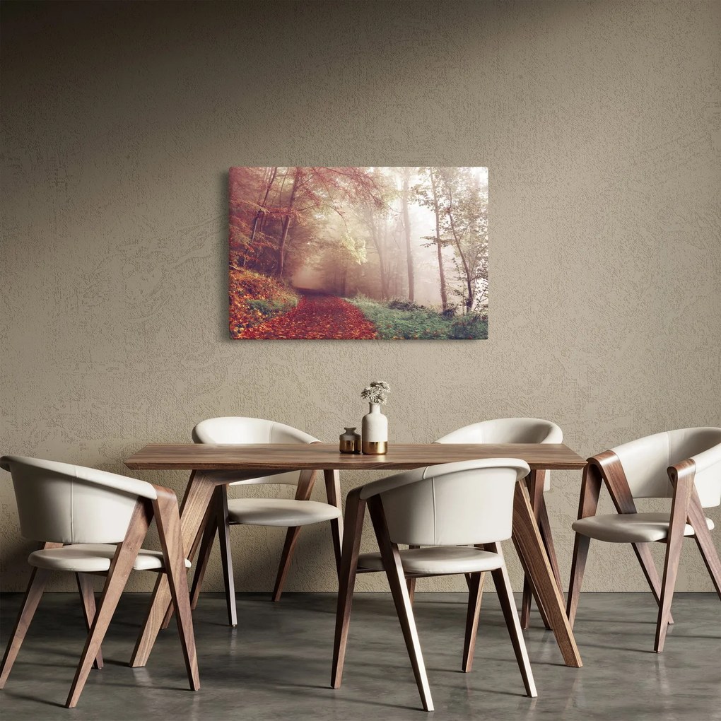 Kép - Őszi séta az erdőben (90x60 cm)