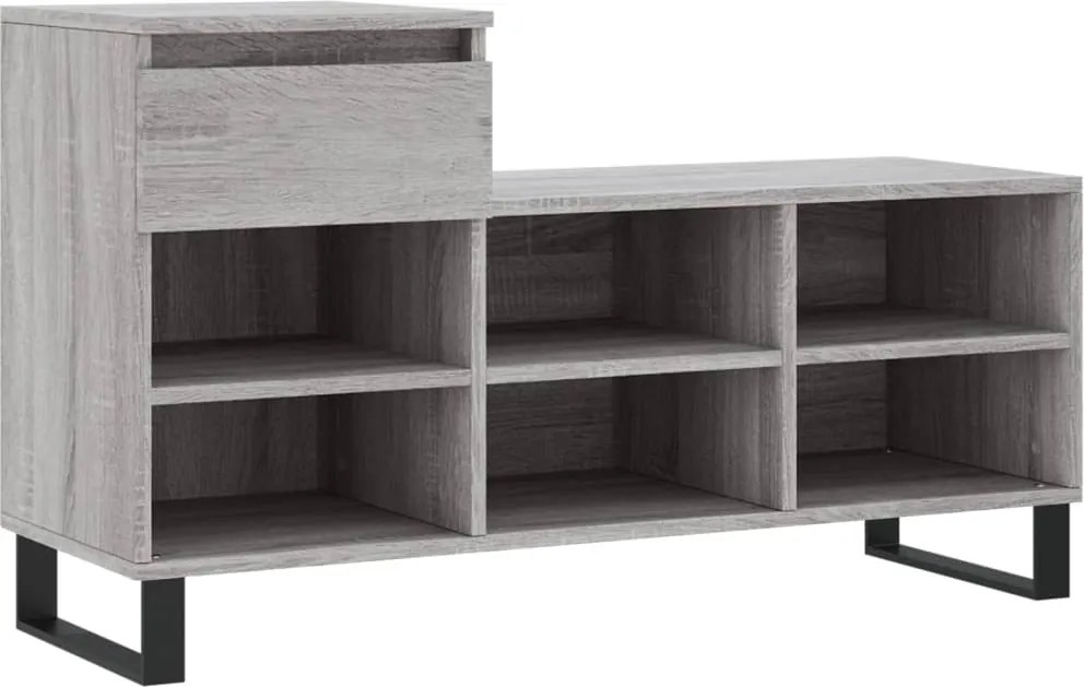 vidaXL szürke sonoma színű szerelt fa cipősszekrény 102x36x60 cm