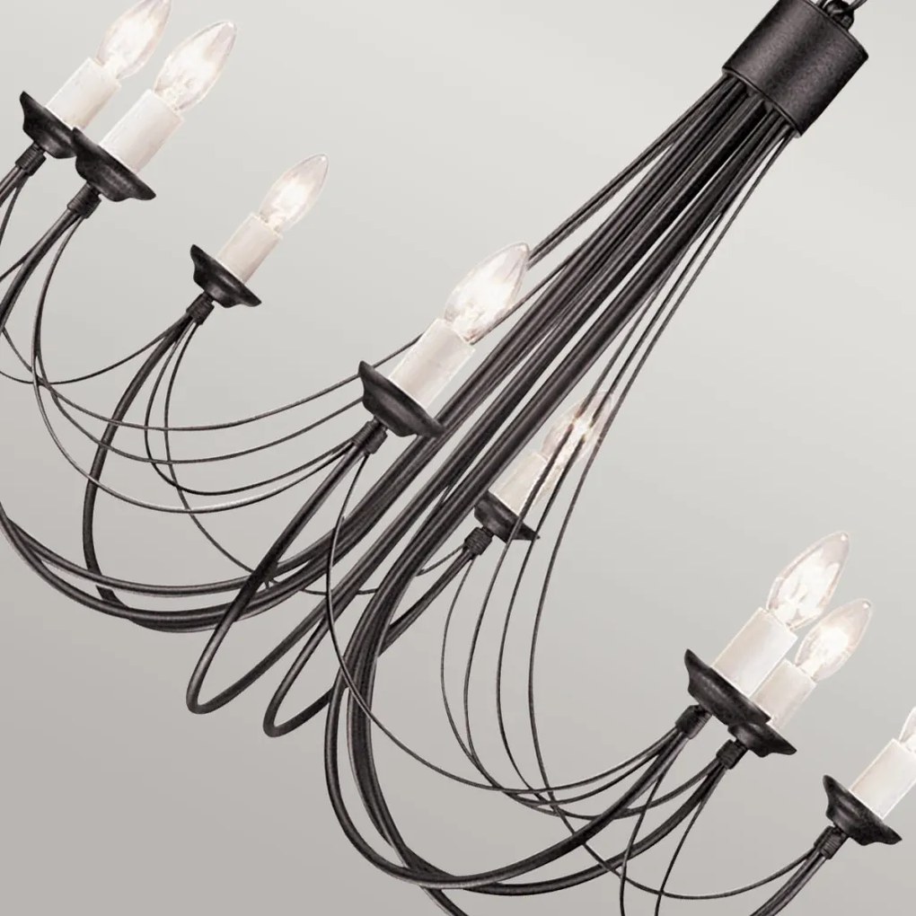 Elstead Lighting CARISBROOKE CB8-BLACK Csillár 8x60W/E14