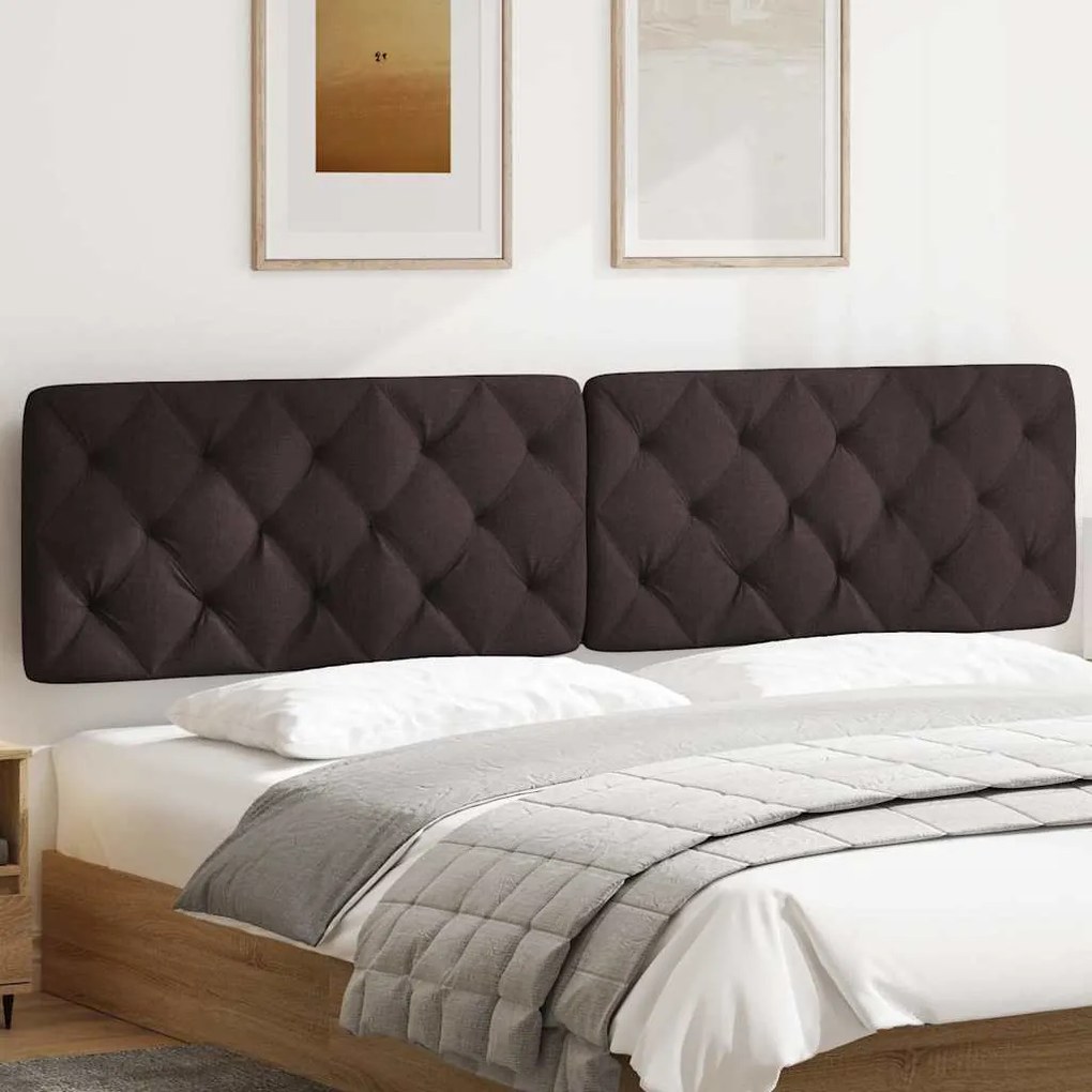 sötétbarna szövet fejtámla párna 200 cm