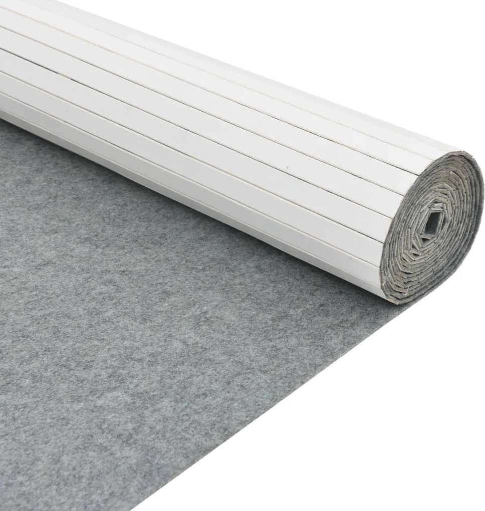 Fehér bambusz térelválasztó szélessége 800 cm magassága 165 cm