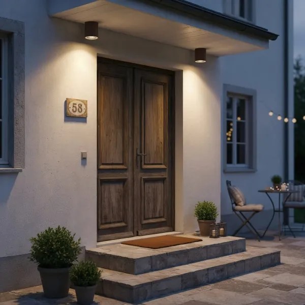 Ideal Lux - Kültéri spotlámpa GUN 1xGU10/28W/230V átm. 11 cm IP55 barna