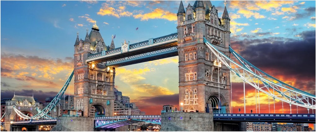Kép - Tower Bridge, London, Anglia (120x50 cm)