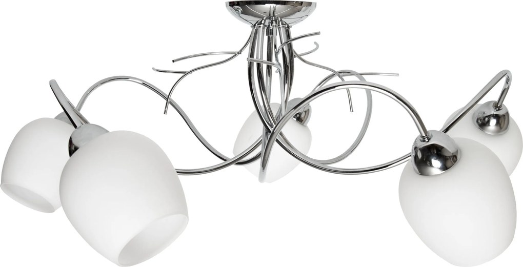 Mennyezeti Lámpa Lógó Csillár Glamour Ezüst Üveg Plafon A Szobába