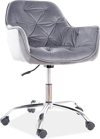 Irodai szék Q-190 VELVET, szürke