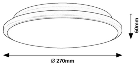 Rabalux 71126 ENGON LED mennyezeti lámpa 18W 230V 3000K fekete 27 cm