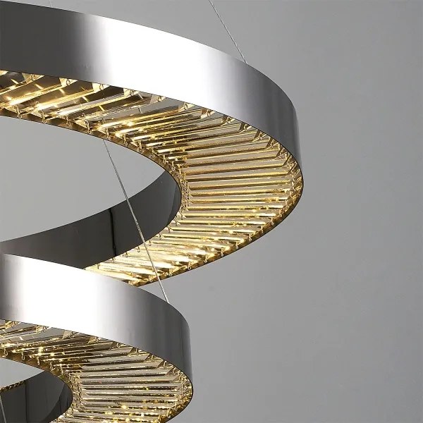 LED csillár kábelen JESI LED/99W/230V 3000K átm. 100 cm ezüst