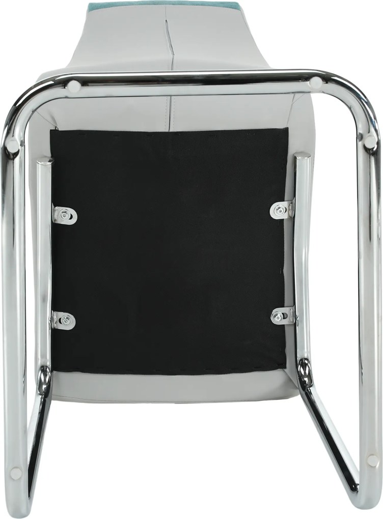 Étkezőszék, mentol/szürke/króm, SALOMA NEW