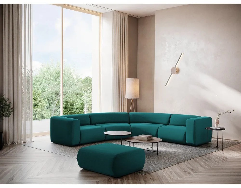 Türkiz bársony lábtartó Ekahi – Makamii