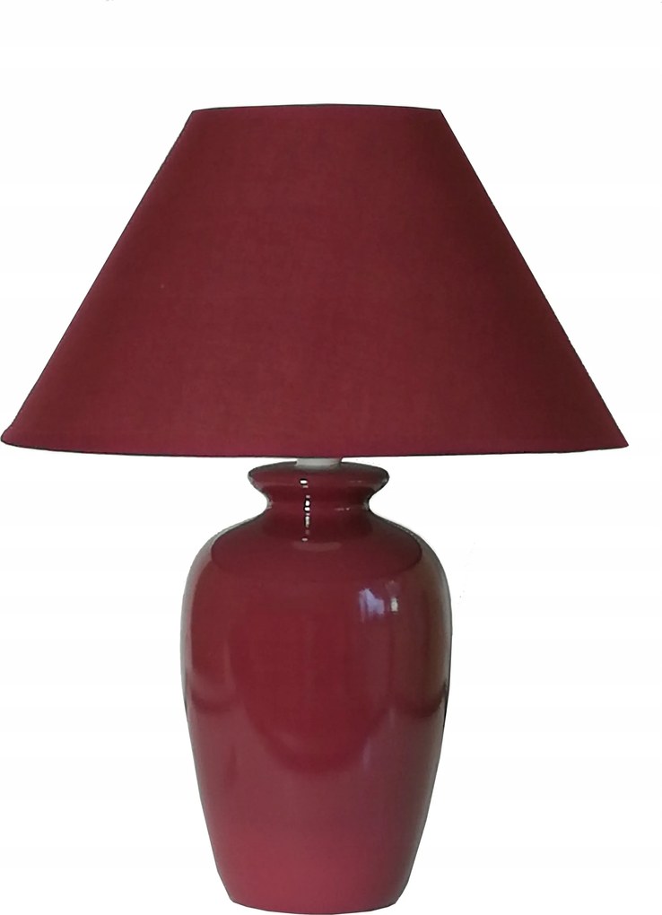 Lámpa Kerámia éjjeli asztali lámpa lámpabúra 1305 bordó