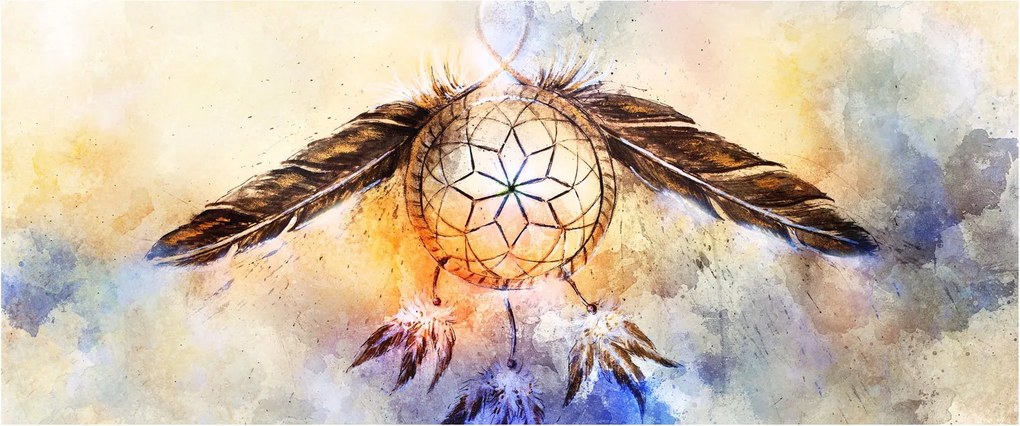 Kép - Álomfogó tollas (120x50 cm)