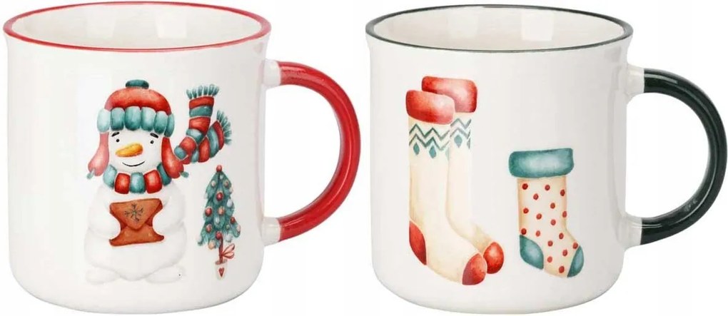 Bögre szett karácsonyi motívummal Ajándék bögre dobozban 300ml