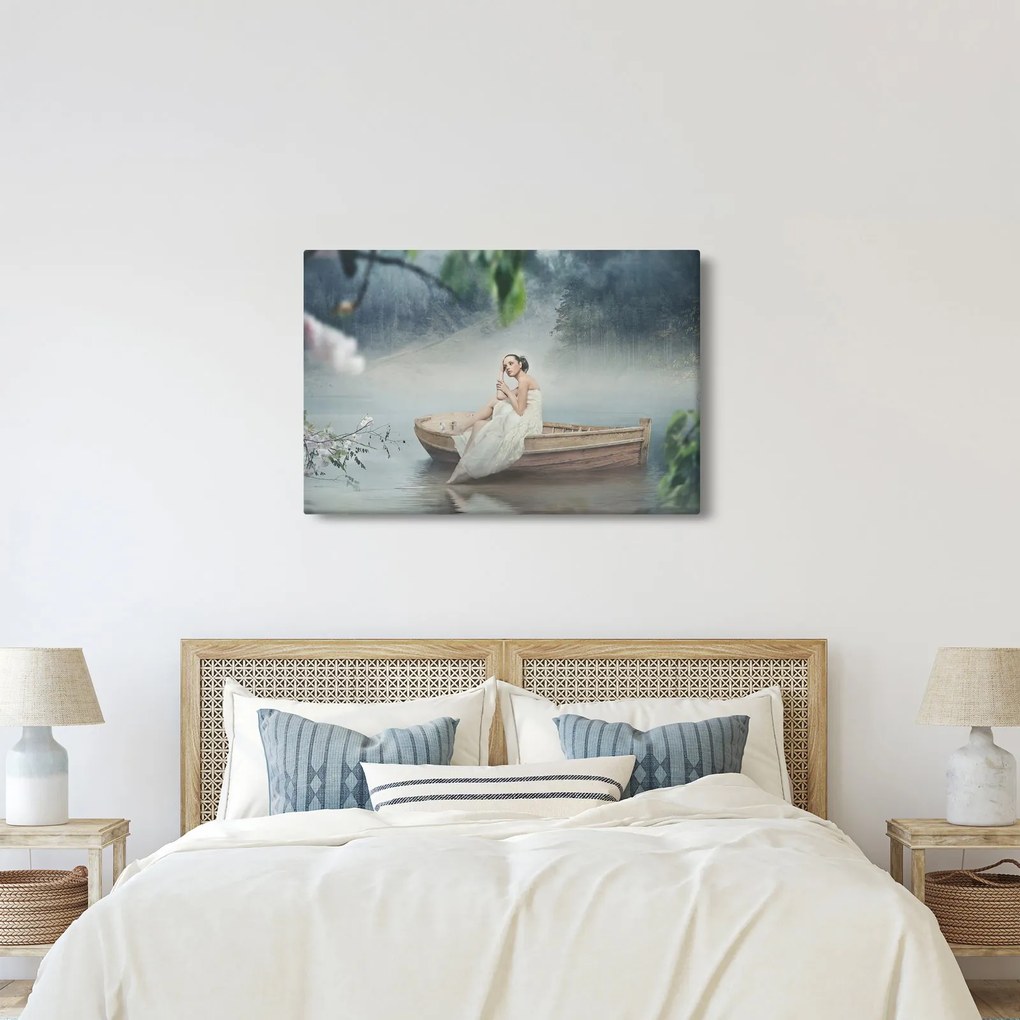 Kép - nő a hajón (90x60 cm)