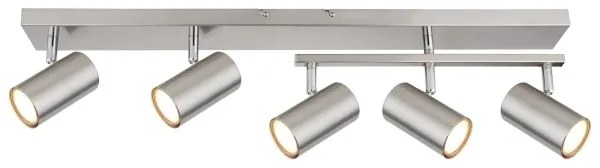 Globo 57911-5 - spotlámpa ROBBY 5xGU10/35W/230V matt króm