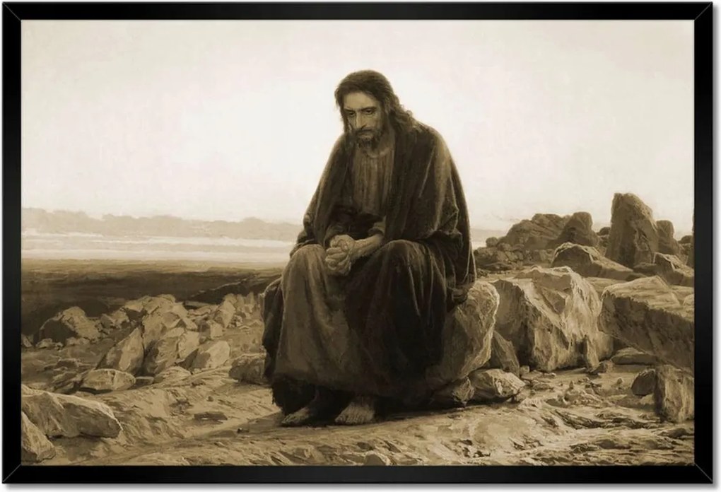 Poszterek keretben 60x40 Jézus a kertben Ima