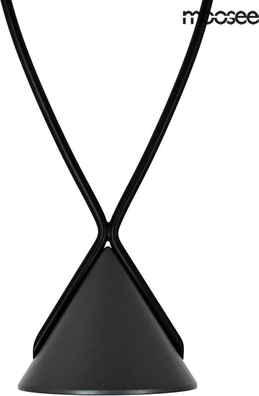KING HOME MSE010100280 ATLAS Többágú Függesztett Lámpa Fekete LED IP20