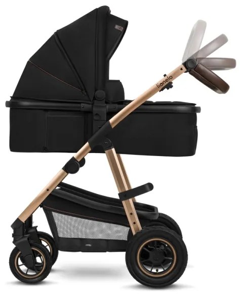Lionelo - AMBER 2 az 1-ben kombinált babakocsi Black Onyx