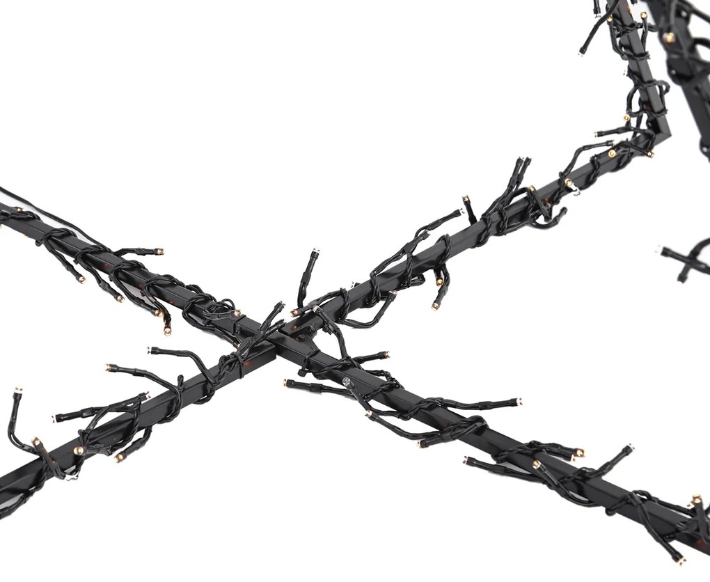 Fekete karácsonyfa LED-del, IP44 - Brilli