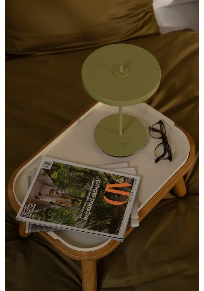 Zöld fém LED asztali lámpa fém búrával (magasság 31 cm) Asteria Move – UMAGE