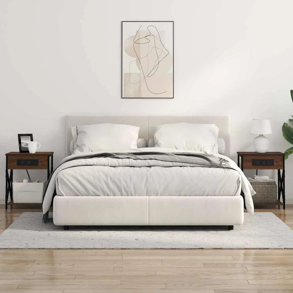 Éjjeliszekrény 2 pcs barna tölgy 41 x 31 x 51 cm Faanyag