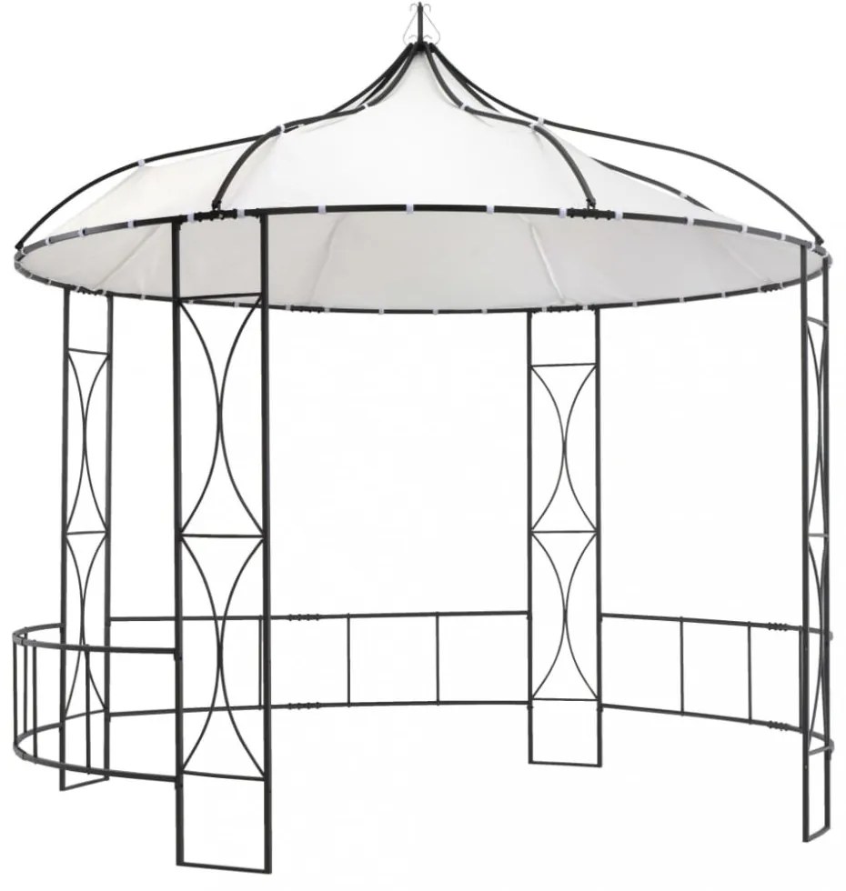 vidaXL fehér kerek pavilon 300 x 290 cm