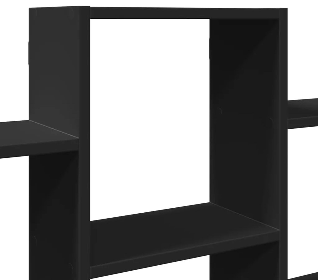 fekete szerelt fa fali polc 159 x 18 x 66 cm