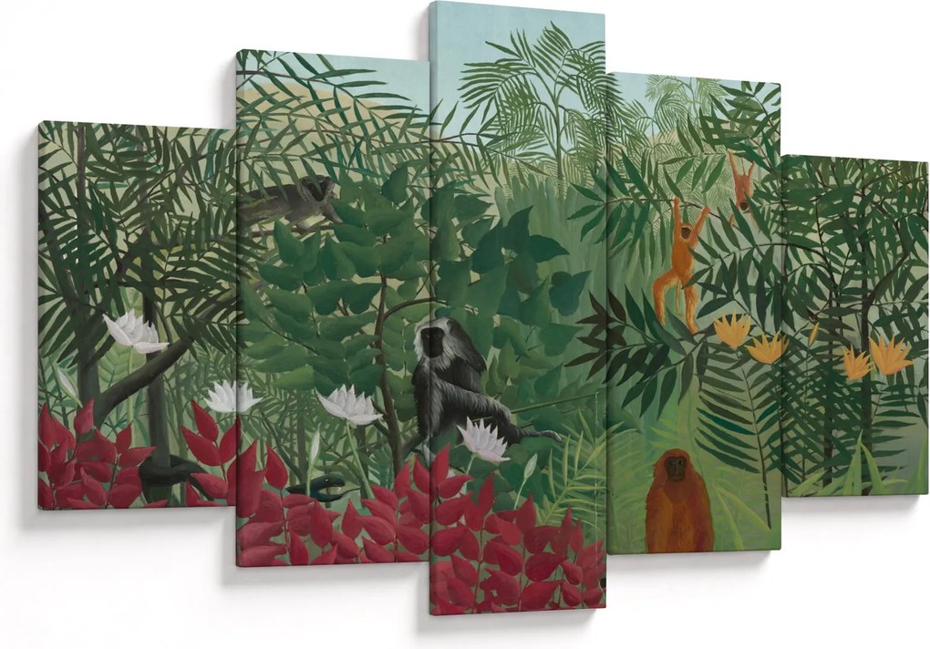 Kép - Henri Rousseau, Tropical Forest with Monkeys, reprodukciók (150x105 cm)